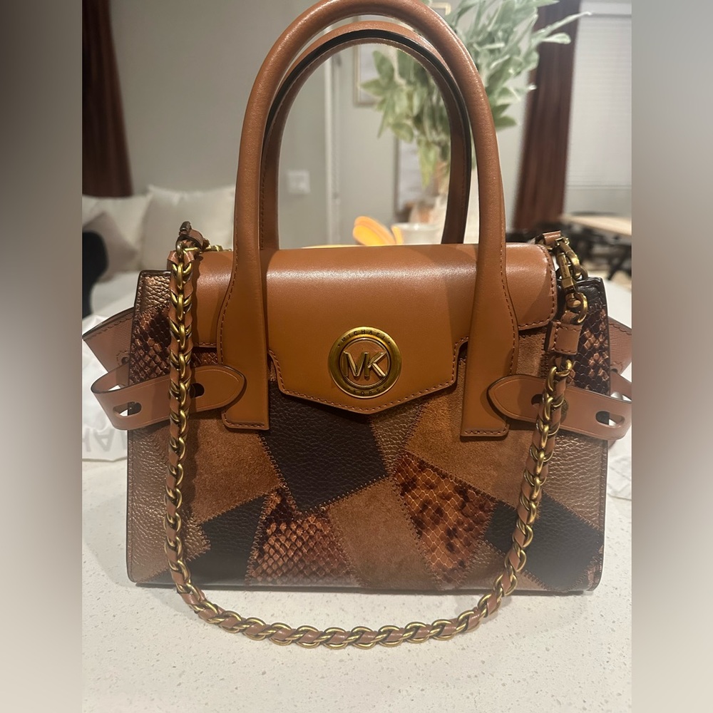 Michael Kors Carmen Small Patchwork Embossed Leat… - image 1